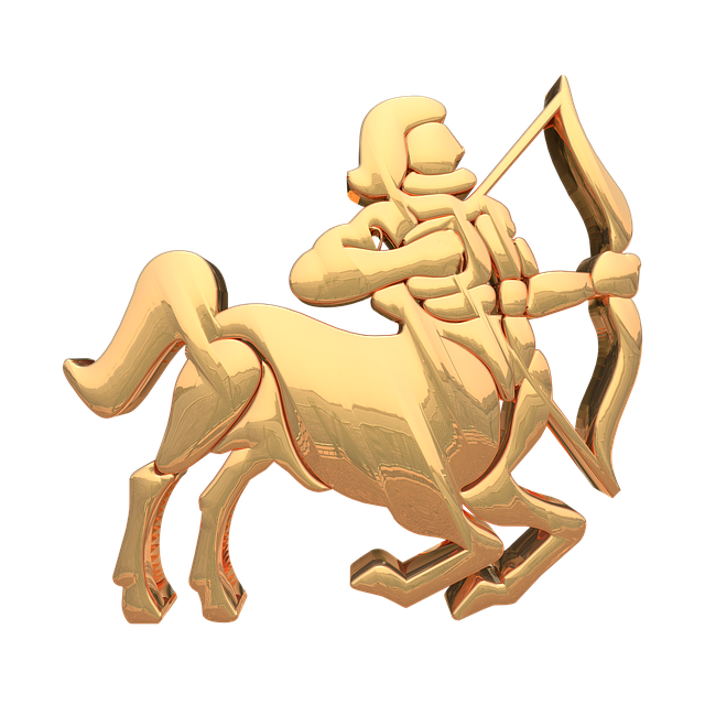 gold sign of Sagittarius